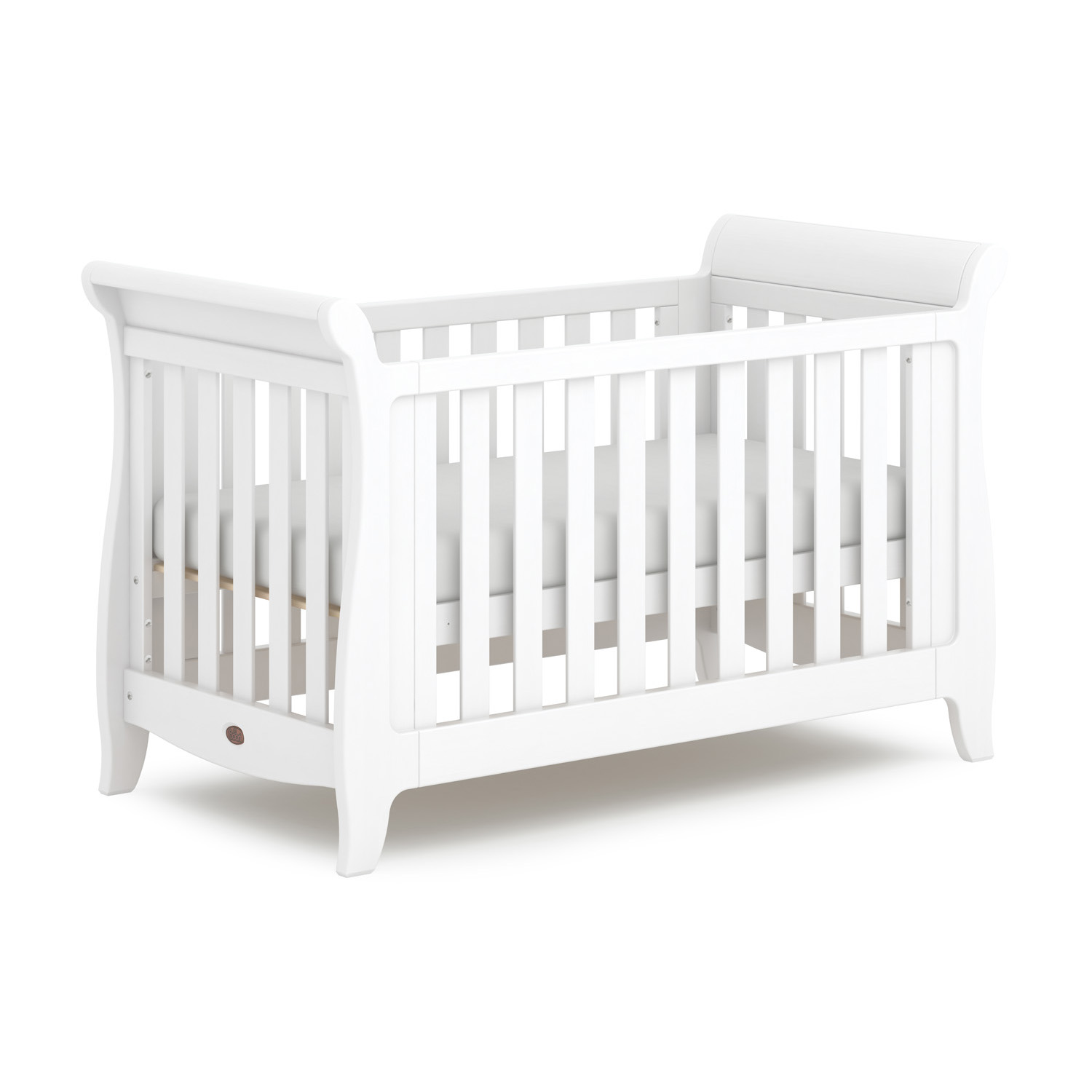 Boori Sleigh Expandable Cot Bed 2 Piece Set Barley White Babyland