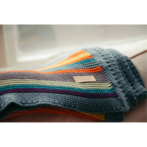 Tutti Bambini CoZee Knitted Blanket - Multicolour Stripe