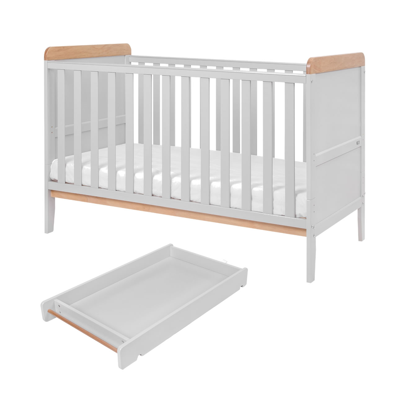 cot bed with cot top changer
