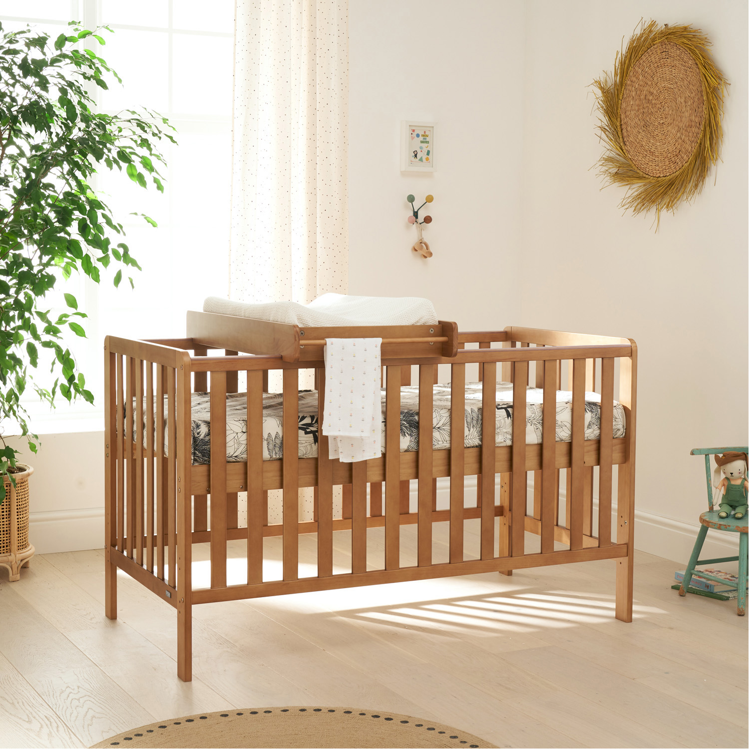 oak cot top changer