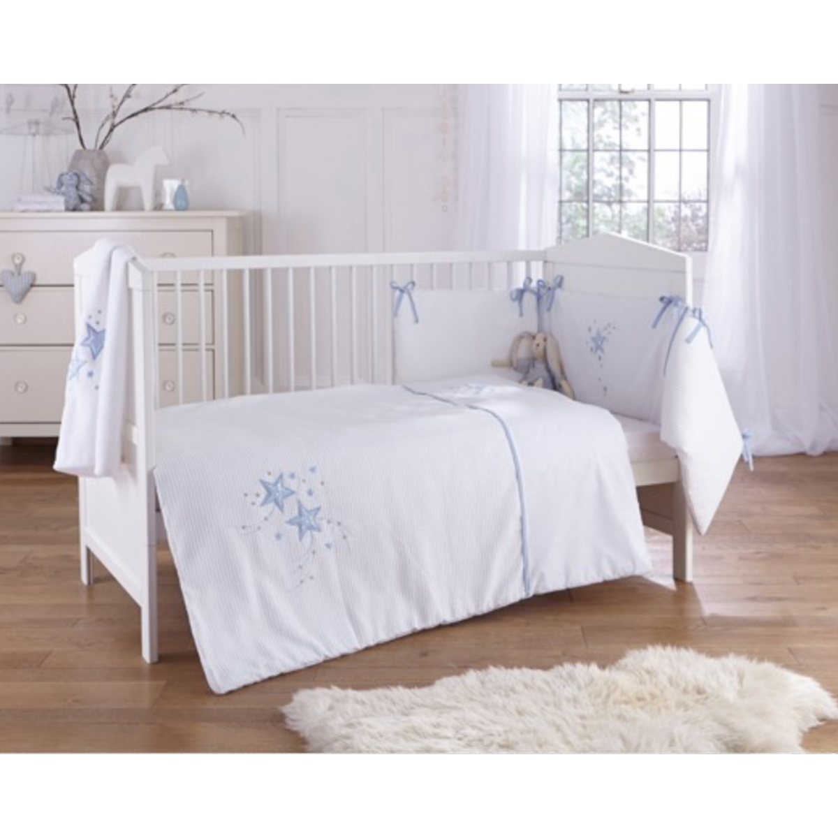 Cot/Cot Bed Bedding Bale - Blue 