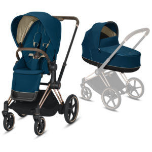 Cybex e-PRIAM Stroller with Carrycot Mountain Blue