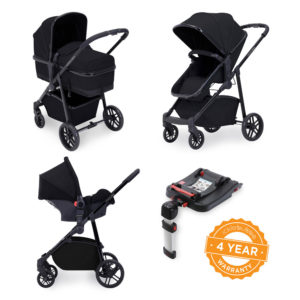 Ickle Bubba Moon 3 in 1 Travel System with IsoFix Base