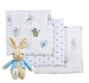 Peter rabbit soft toy & muslin gift set2