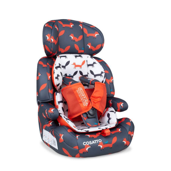 Cosatto Zoomi Group 1 2 3 Car Seat Charcoal Mister Fox 2 Rgb