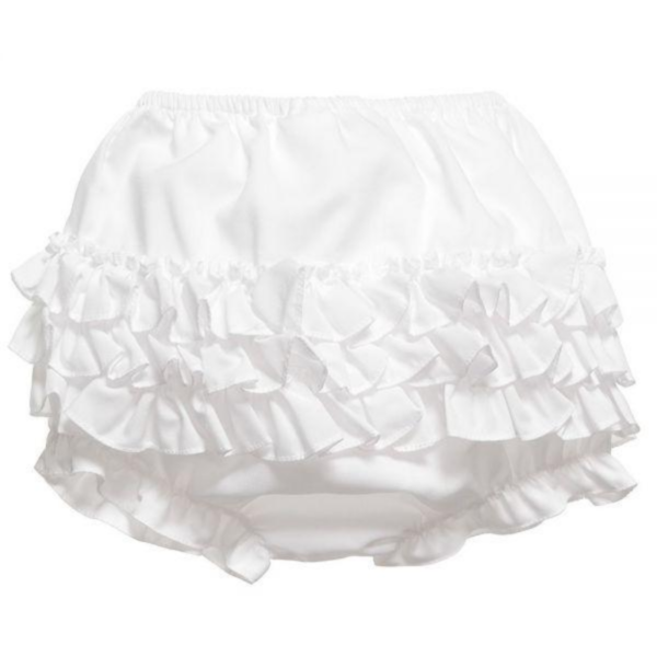 Sarah Louise Frilly Knickers | White