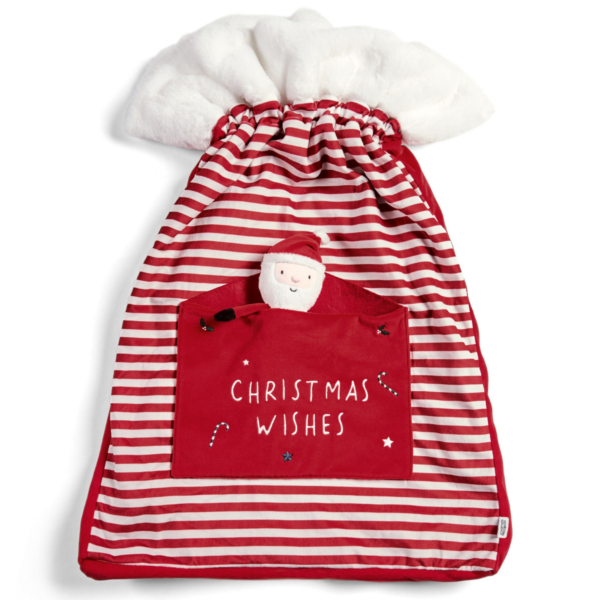 Christmas Large Sack Stripe Red:white