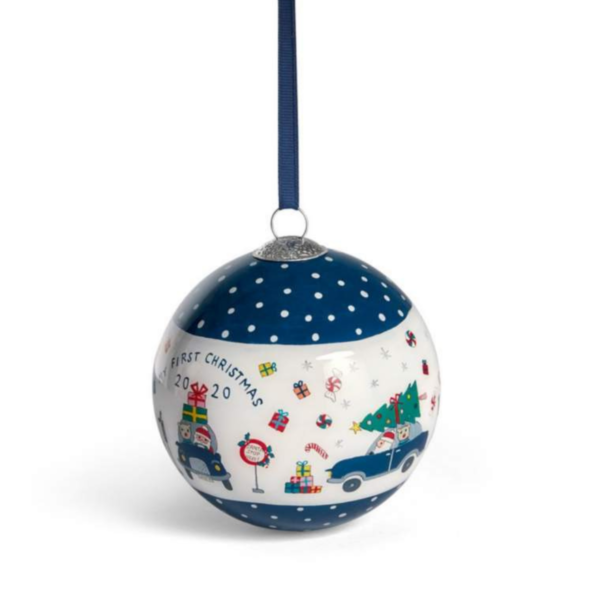 Bauble Blue Christmas Wishes 2020