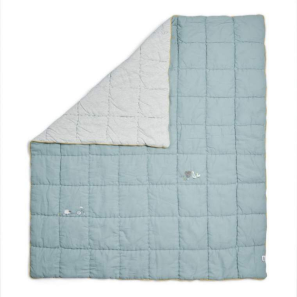 Mamas & Papas Welcome To The World Quilt Cotbed:cot Blue