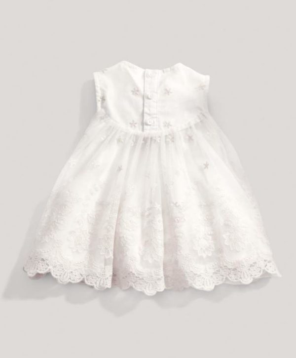 Mamas & Papas Welcome To The World Cream Lace Dress - Babyland