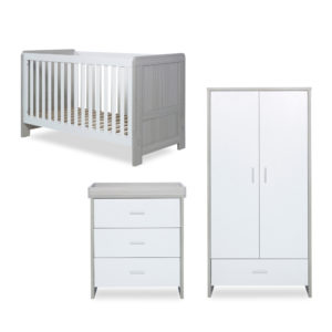 Ickle Bubba Pembrey Cot Bed, Wardrobe and Changing Unit/Chest