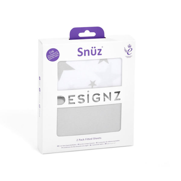 Snuz 2 Pack Crib Fitted Sheets