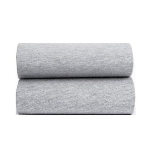 2 Pack Fitted Cotton Cot Bed Sheets - 140 x 70 cm - Grey Marl