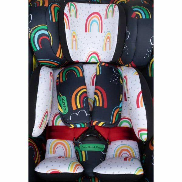 Cosatto RAC Come and Go I-Rotate i-Size Car Seat Disco Rainbow