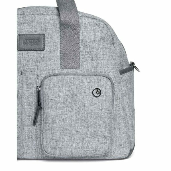 Mamas papas bowling style changing bag with bottle holder skyline grey pocket 77887.1611059640