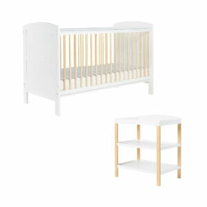 Ickle Bubba Coleby Classic Cot Bed Scandi with Open Changer