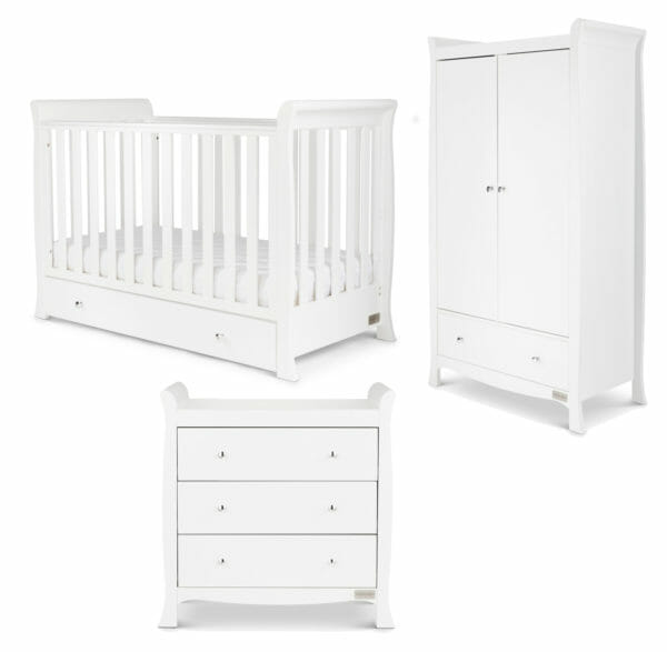 Ickle Bubba Snowdon 4 in 1 Mini Cot Bed with Wardrobe and Changing Unit
