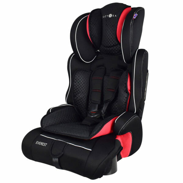 Cozy n Safe Everest Group 1/2/3 Child Car Seat - Black/Red