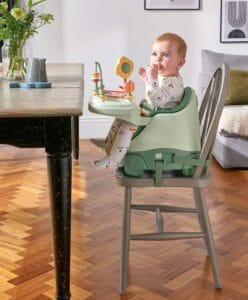 Bug 3 in 1 Floor & Booster Seat with Activity Tray – Eucalyptus2