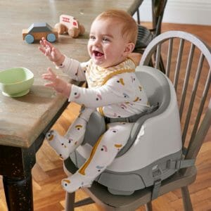 Mamas & Papas Bug 3-in-1 Floor & Booster Seat with Activity Tray - Pebble