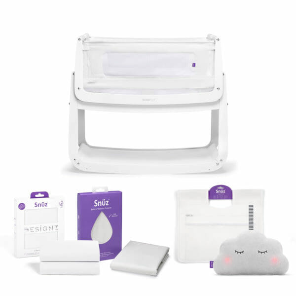 SnuzPod⁴ Bedside Crib Essential Bundle - White
