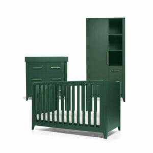 Mamas & Papas Melfi 3 Piece Cotbed Range with Dresser and Storage Wardrobe - Green