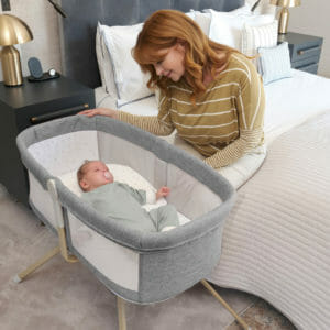 Babymore Air Motion Gliding Crib - Slate