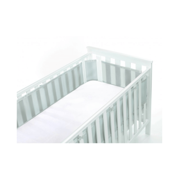 Breathablebaby Four Sided Mesh Cot Liner Grey Mist