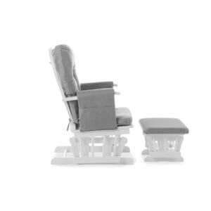 Obaby Reclining Glider Chair And Stool White Grey (4)