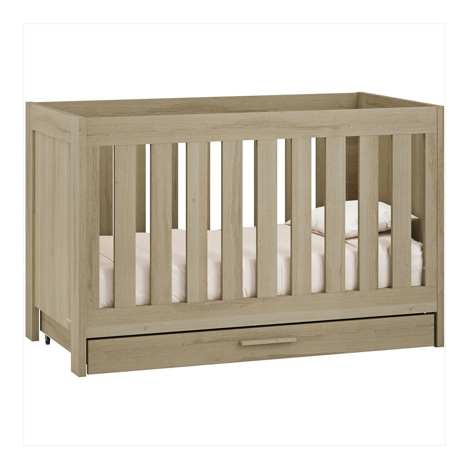 Venicci Forenzo Cot Bed with Underdrawer - Honey Oak