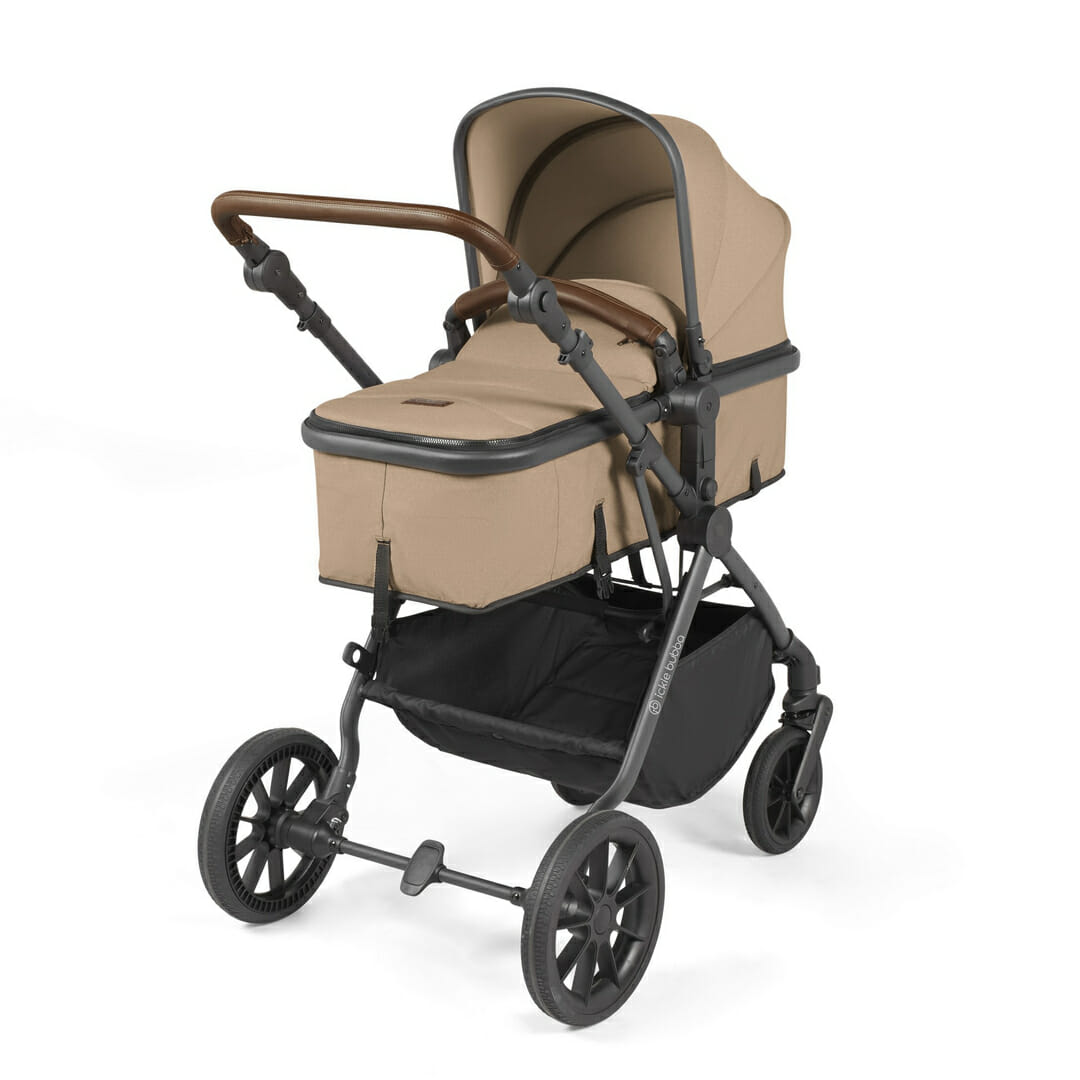 Ickle Bubba Cosmo i-Size Travel System With Stratus Car Seat and Isofix Base Desert