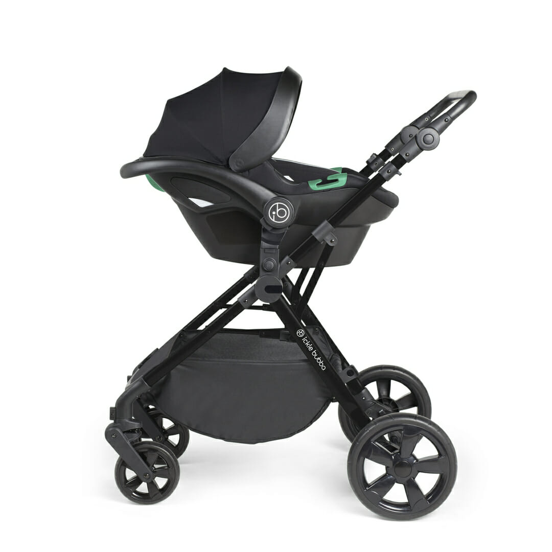 Ickle Bubba Comet i-Size Travel System with Stratus Car Seat and Isofix Base Black