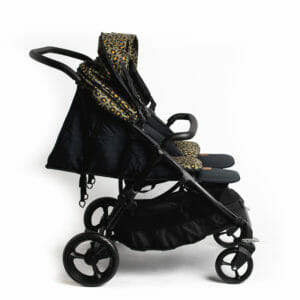 Roma Gemini Double Stroller Khaki Leopard