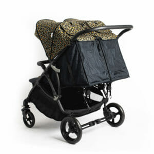 Roma Gemini Double Stroller Khaki Leopard