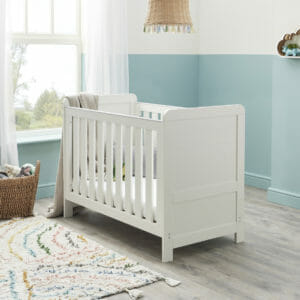 Caro mini cot bed white wash 1