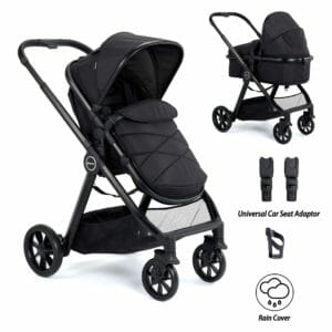 Babymore Mimi 2 in 1 Pram Pushchair - Black