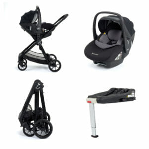Mimi travel system pecan i size car seat with isofix base black 2