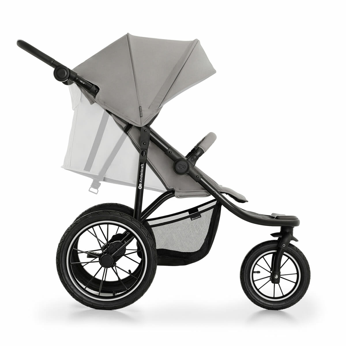 Kinderkraft Helsi Jogging Stroller Dust Grey (1)