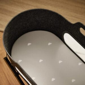 Snuz moses basket pram twin pack fitted sheets grey cloud (1)