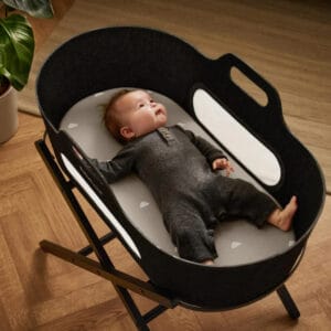 Snuz moses basket pram twin pack fitted sheets grey cloud (2)