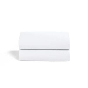 Snuz moses basket pram twin pack fitted sheets white (2)