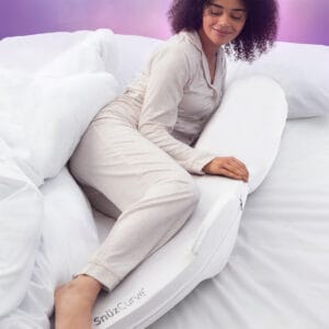 Snuzcurve Pregnancy Pillow White (7)