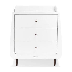 Snuzkot skandi changing unit white ebony