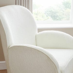 Babymore Freya Nursing Chair With Stool Off White Boucle (2)