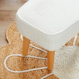 Babymore Freya Nursing Chair With Stool Off White Boucle (3)