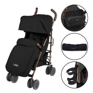 Ickle Bubba Discovery PRIME Stroller - Black/Rose Gold