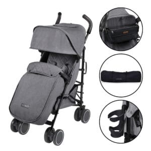 Ickle Bubba Discovery PRIME Stroller - Graphite Grey/Black