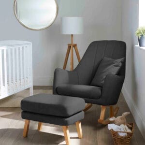 Ickle Bubba Eden Chair And Stool Charcoal Grey