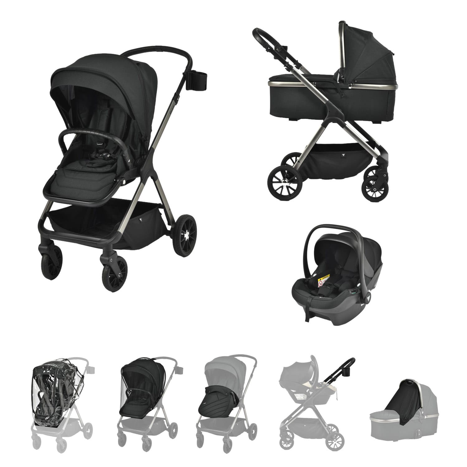 Viano Matric 3in1 Travel System Charcoal