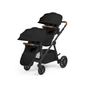 Ickle Bubba Virgo 2 In 1 Pushchair Twin Package Black Black Tan (2)